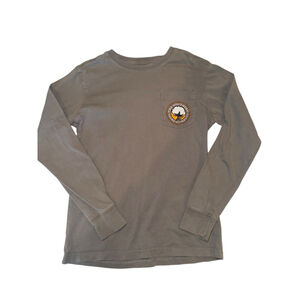 Boys Southern Shirt Company Gray Long Sleeve Tee S with Dog Graphic